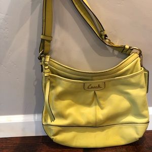 Yellow Green Coach Purse